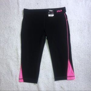 Fila Workout Capris Black and Pink